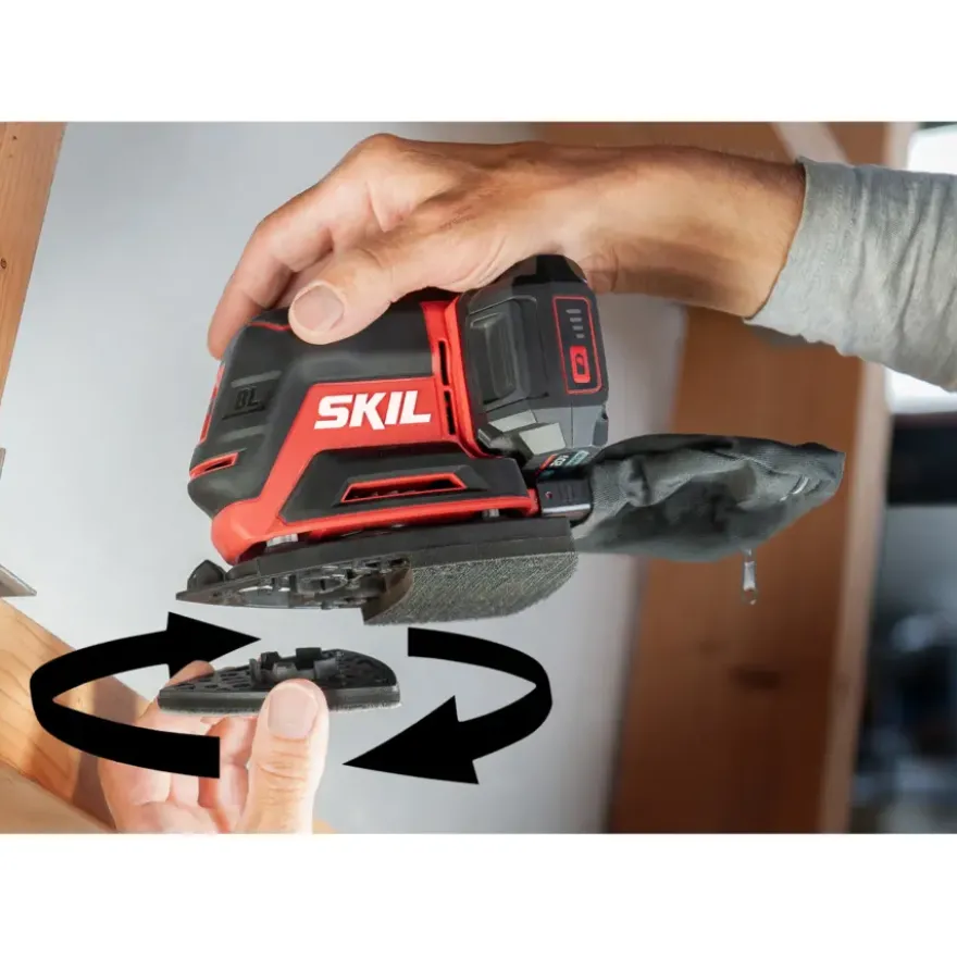 SKIL 20V multischuurmachine 3720CB compact brushless incl. 24 schuurbladen en 3 schuurhulpstukken (zonder accu)