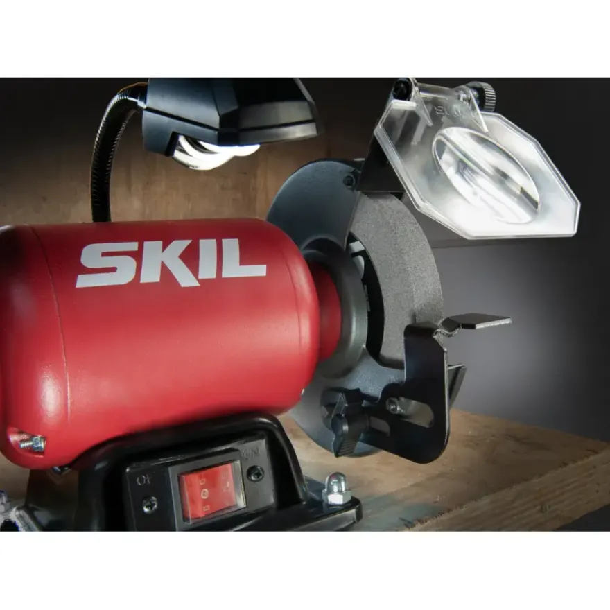 SKIL werkbankslijpmachine/dubbele schuurmachine 1355AA 400W inclusief 2 slijpschrijven 150mm