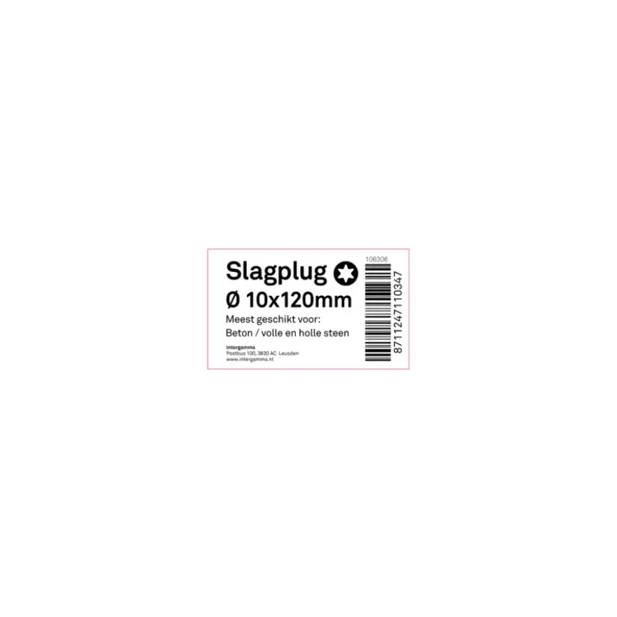 slagplug 10x120mm/ tx 7x125mm 1ST