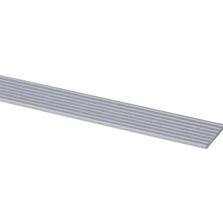 Slijtstrip kunststof RVS look zelfklevend 2,5x28mm 260cm