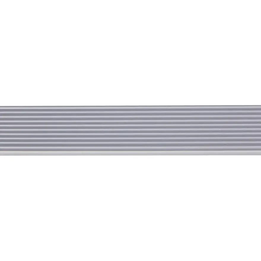 Slijtstrip kunststof RVS look zelfklevend 2,5x40mm 260cm