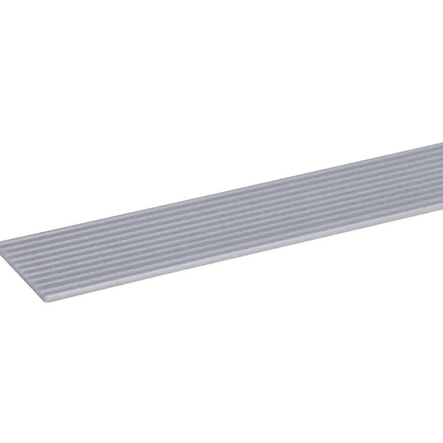 Slijtstrip kunststof RVS look zelfklevend 2,5x40mm 260cm