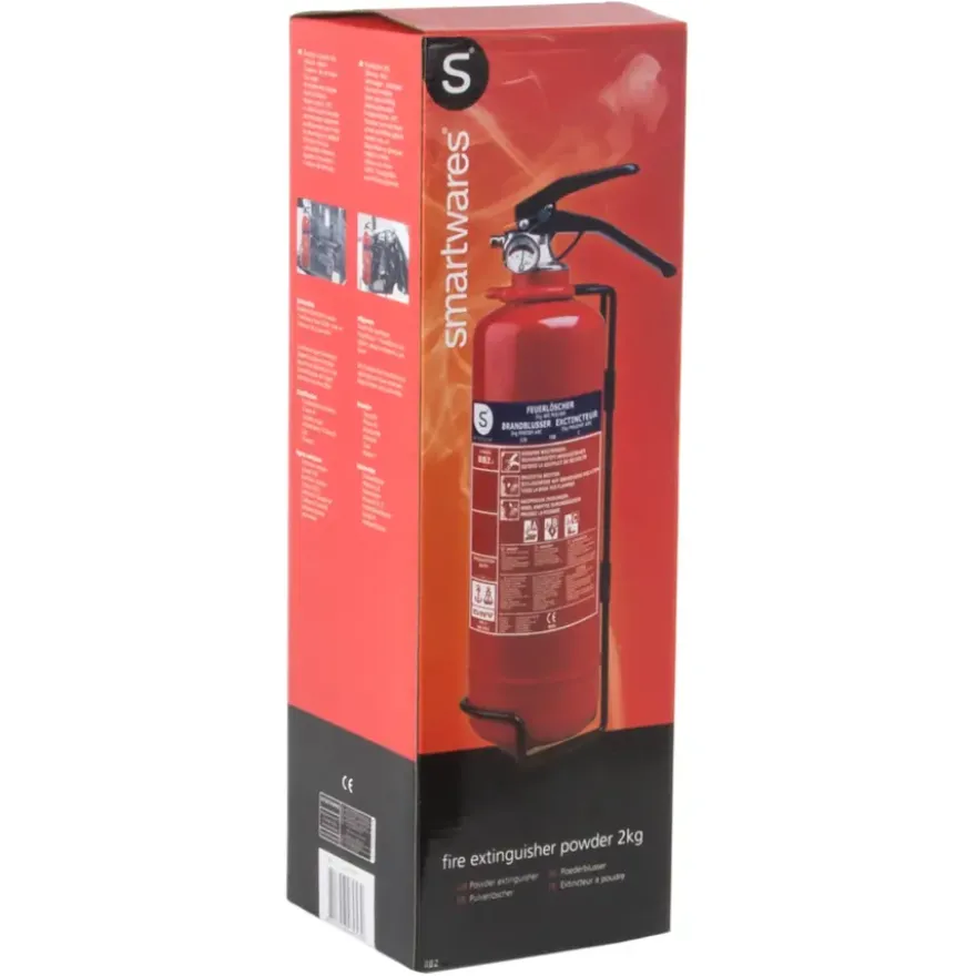Smartwares Brandblusser BB2 Poeder 2 kg Brandklasse ABC Inclusief Ophangbeugel