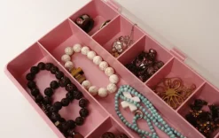 Sorteerdoos met 9 vakken roze