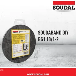 Soudal gecomprimeerde zwelband 1-2mm, 10mm breed en 8m lang