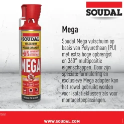 Soudal pur bouwschuim high volume 600 ml