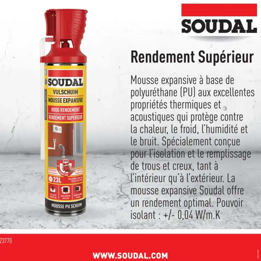 Soudal PU-schuim 600ml