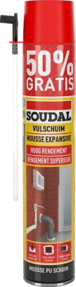Soudal PU-schuim 750 ml (250 ml gratis)