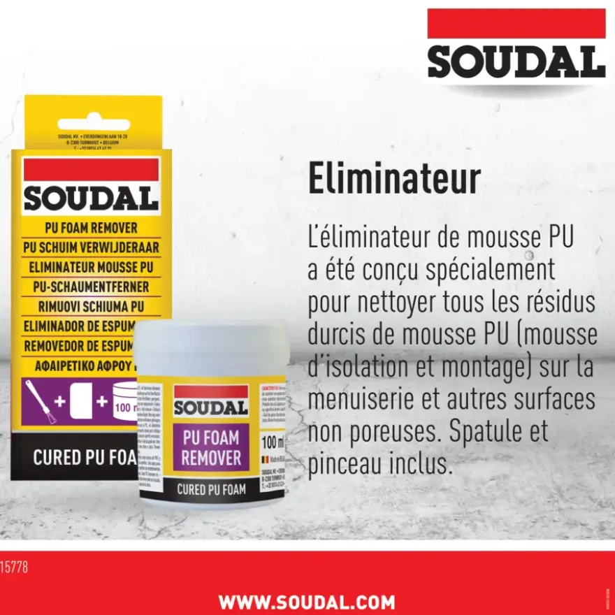 Soudal PU-schuim verwijderaar 100 ml