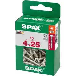 Spax schroef bolkop wirox 4x25 mm 75 stuks