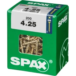 Spax schroef pozi yellox 4x25 mm 200 stuks