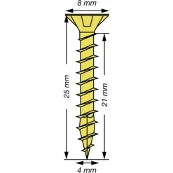Spax schroef pozi yellox 4x25 mm 200 stuks