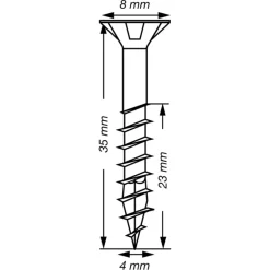 Spax schroef T-Star Plus geel 4x35 mm 150 stuks