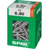 Spax schroef T-Star Plus geel 6x80 mm 100 stuks