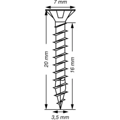 Spax schroef T-Star Plus roestvast 3,5x20 mm 25 stuks