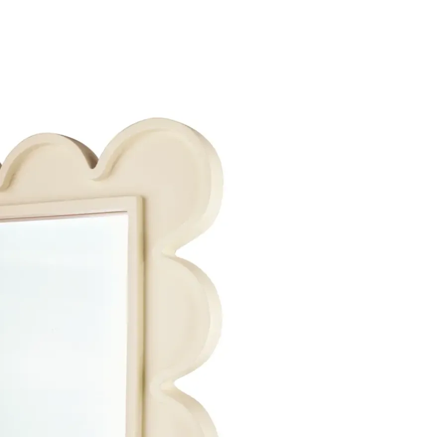 Spiegel beige met randjes