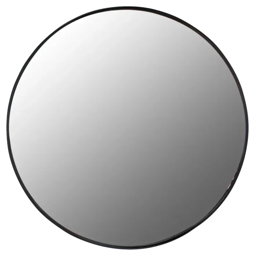 Spiegel Coco rond zwart 70 cm