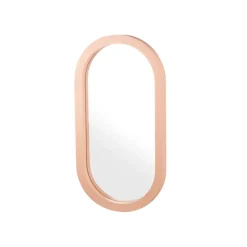 Spiegel met houten frame perzik 26,5x50x2,5cm