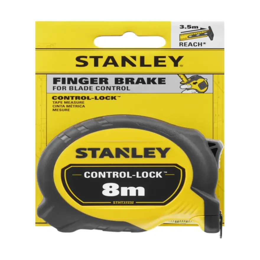 Stanley rolbandmaat Control-Lock 8 meter