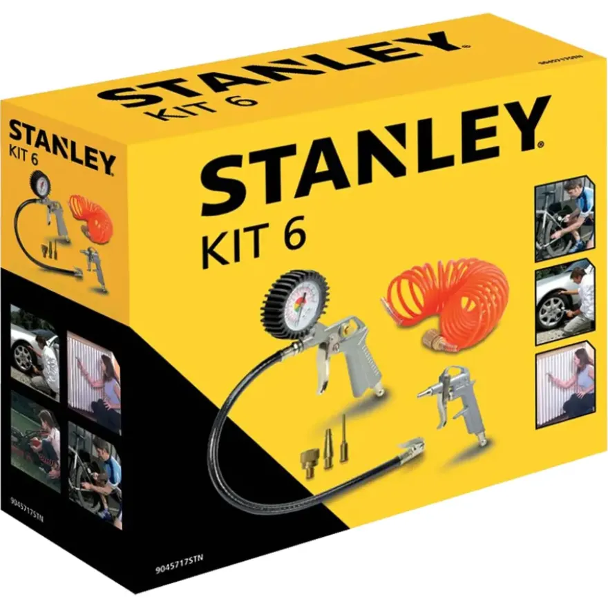 STANLEY luchtgereedschapset 6-delig