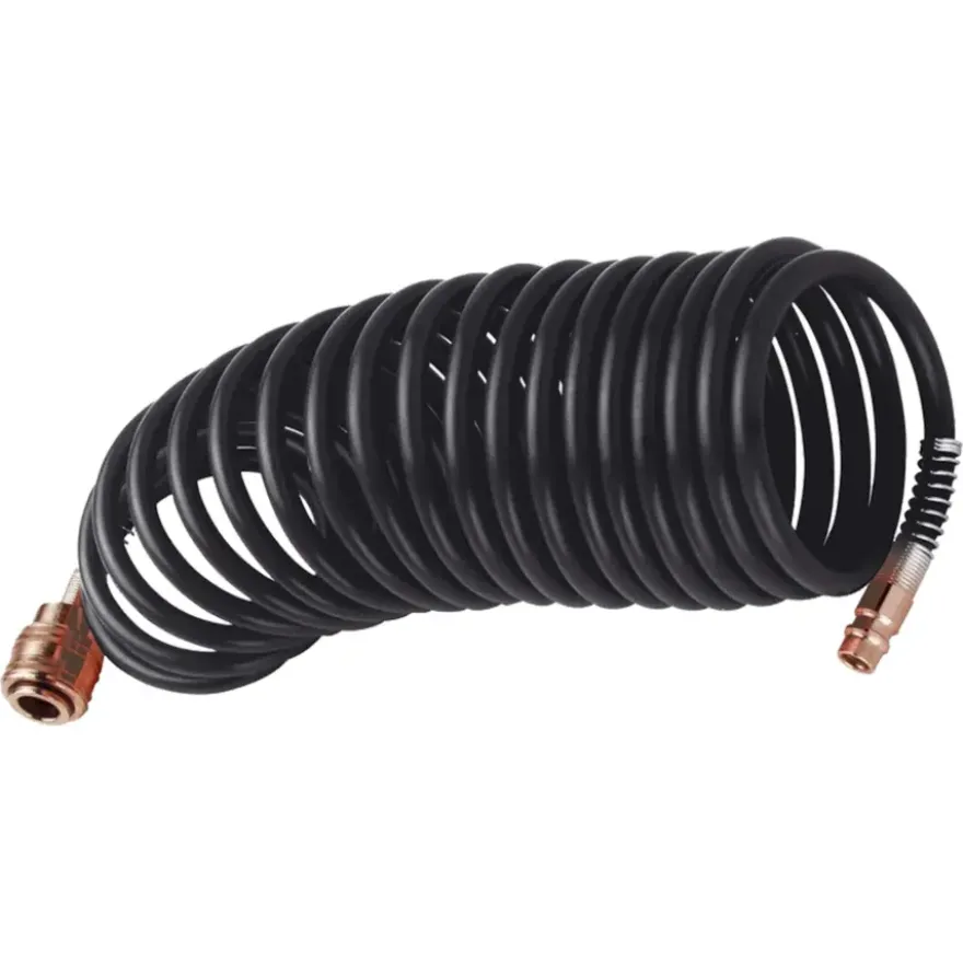 Stanley luchtslang spiraal Ø6x8mm 5 meter met snelkoppelingen