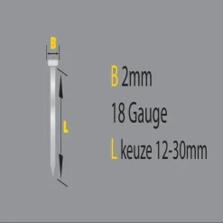 Stanley nagels type j 2x12mm 1000st