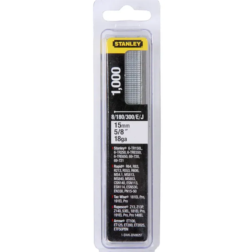 Stanley nagels type j 2x15mm 1000st