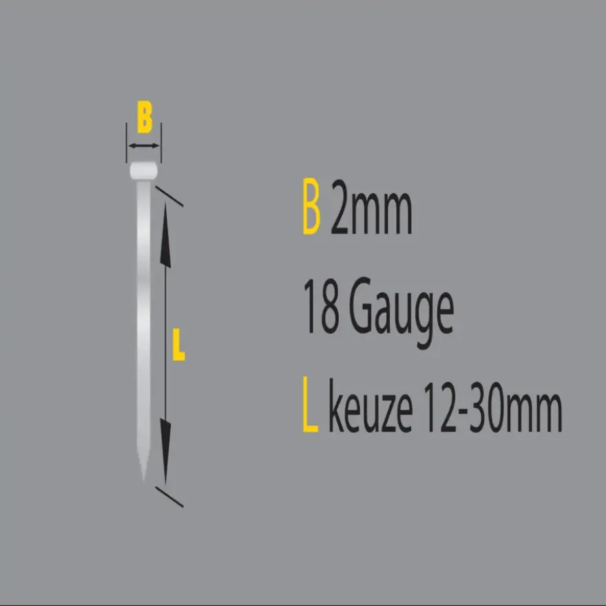 Stanley nagels type j 2x15mm 1000st