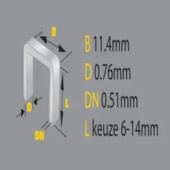 Stanley nieten type a 11.4x10mm 1000st