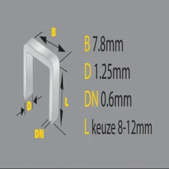 Stanley nieten type CT lengte 10mm - 1000st.