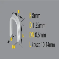 Stanley nieten type ct 7.8x8mm 1000st