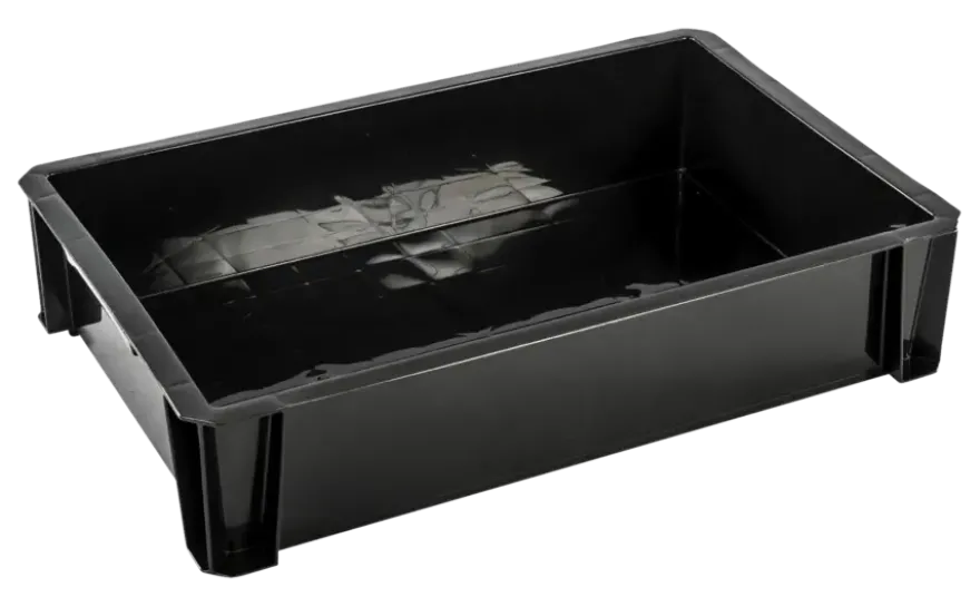Stapelbare krat Heavy Duty 18L zwart