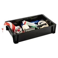 Stapelbare krat Heavy Duty 18L zwart