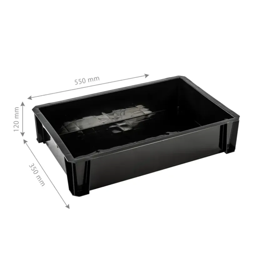 Stapelbare krat Heavy Duty 18L zwart