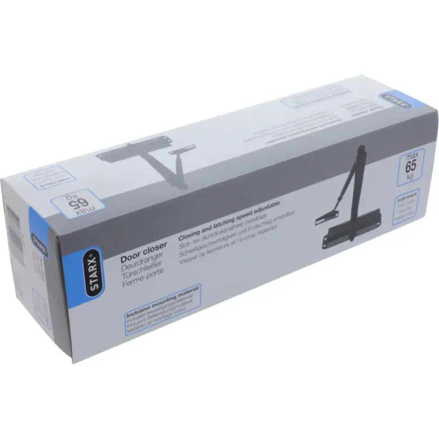 Starx deurdranger 40-65 kg mat zwart