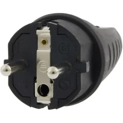 Stekker Rubber Geaard Spatwaterdicht Zwart