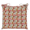 Stoelkussen tuin katoen geometrisch design roze 40 x 40 x 5 cm