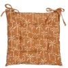 Stoelkussen tuin katoen palmbomen design oranje 40 x 40 x 5 cm