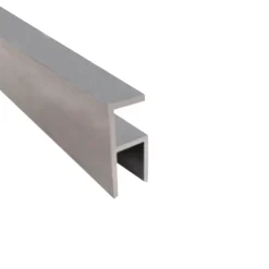 Stoelprofiel dubbel aluminium mat zilver 38x21,5x1,5x1000 mm