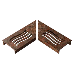 Stonewish Ultra Drain L-rooster corten wave patroon