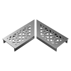 Stonewish Ultra Drain L-rooster zilver disegno patroon