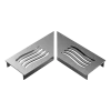 Stonewish Ultra Drain L-rooster zilver wave patroon