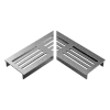 Stonewish Ultra Drain L-rooster zilver recht patroon