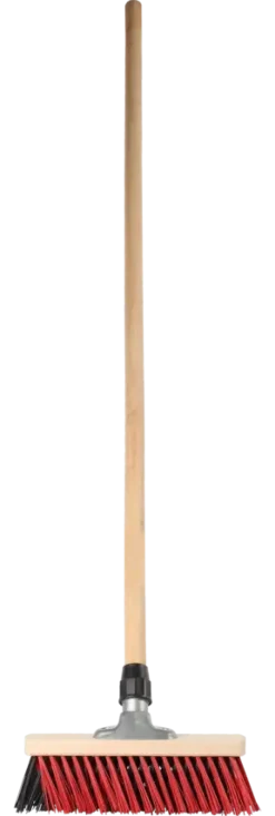 Straatbezem 30 cm met steel 140 cm