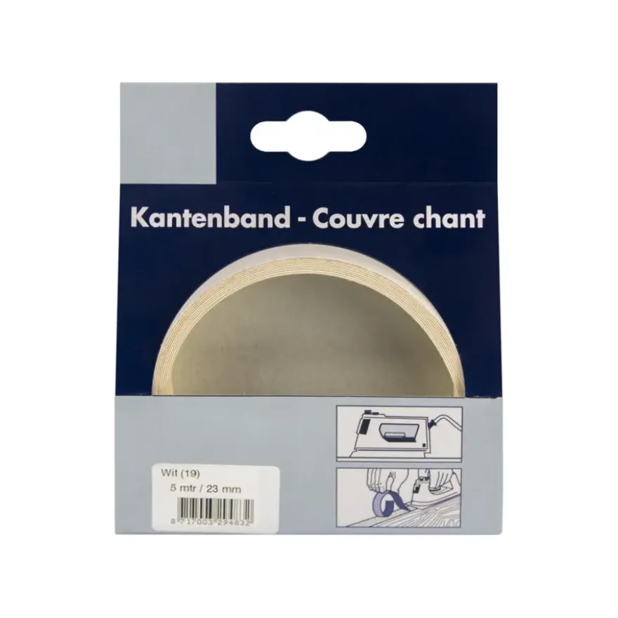 Strijkband wit 23 mm (rol 5 m)