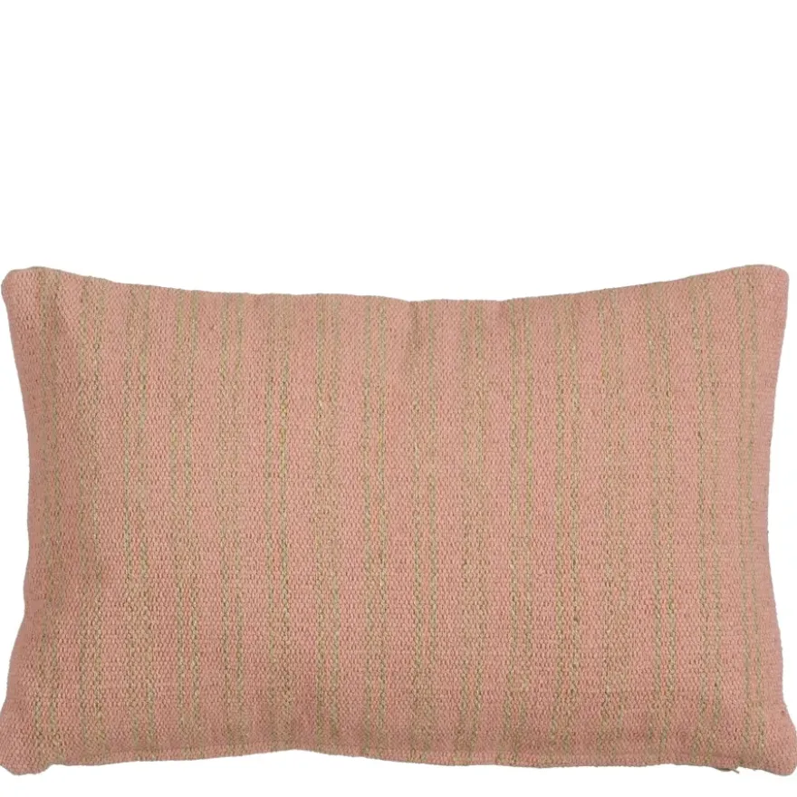 Stripes kussen l.roze - l55xb35xh10cm