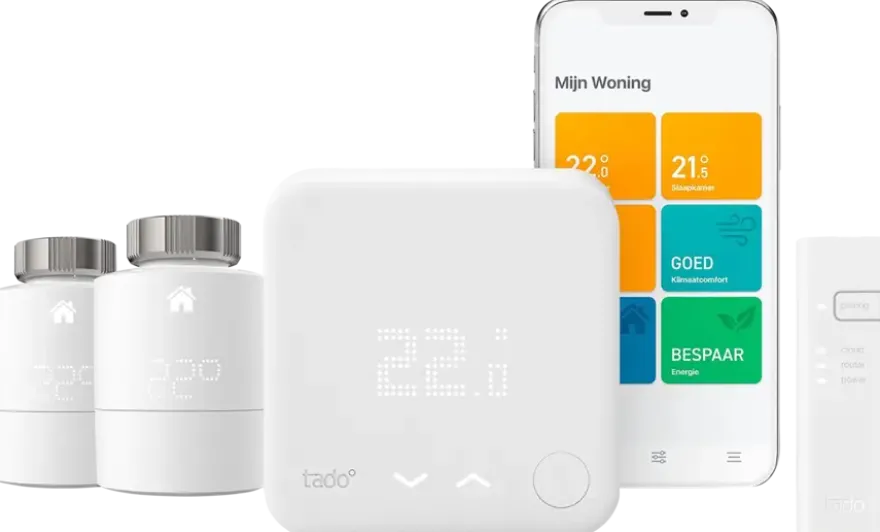Tado Starters Kit Thermostaat V3+ Bedraad Inclusief 2 Slimme Radiatorknoppen