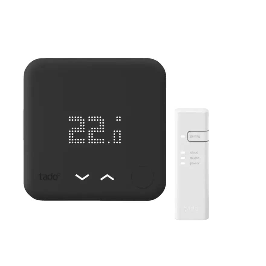 Tado Starters Kit Thermostaat V3+ Bedraad Zwart
