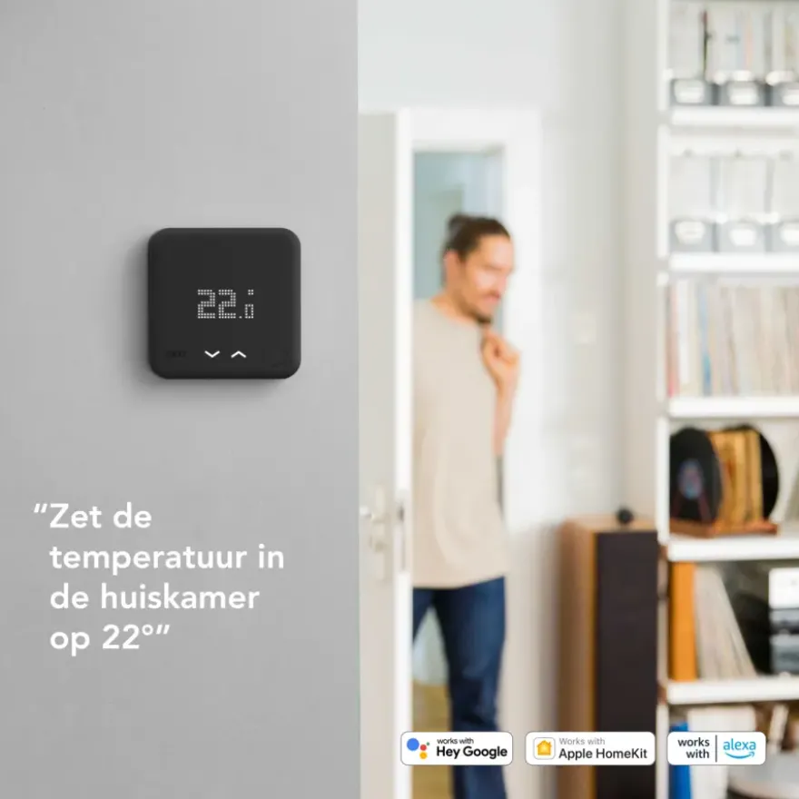 Tado Starters Kit Thermostaat V3+ Bedraad Zwart