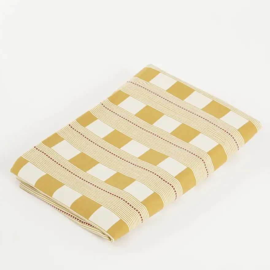 Tafelkleed block oker - l250xb140cm
